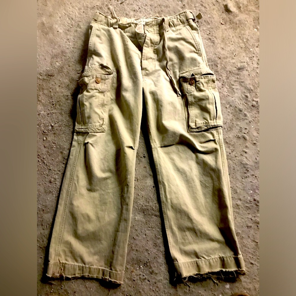 Vintage tan cargo pants flared leg size 32R